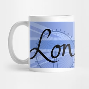 London Script Design on Union Flag Mug